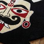 Handmade Bold Evil Eye Face Rug