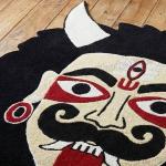 Handmade Bold Evil Eye Face Rug