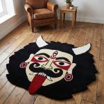 Handmade Bold Evil Eye Face Rug
