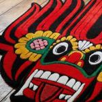 Red Fire Mask Rug