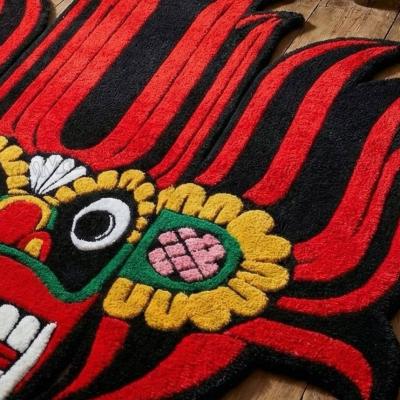 Red Fire Mask Rug