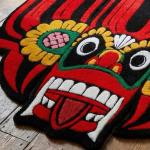 Red Fire Mask Rug