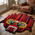 Red Fire Mask Rug