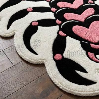 Pink Heart Scorpion Rug