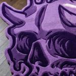 Purple Melting Skull Rug