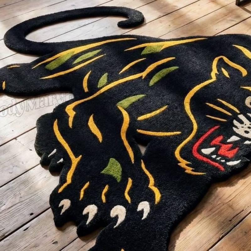 Black Panther Hand-Knotted Rug- Wakanda Forever X