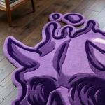 Purple Melting Skull Rug