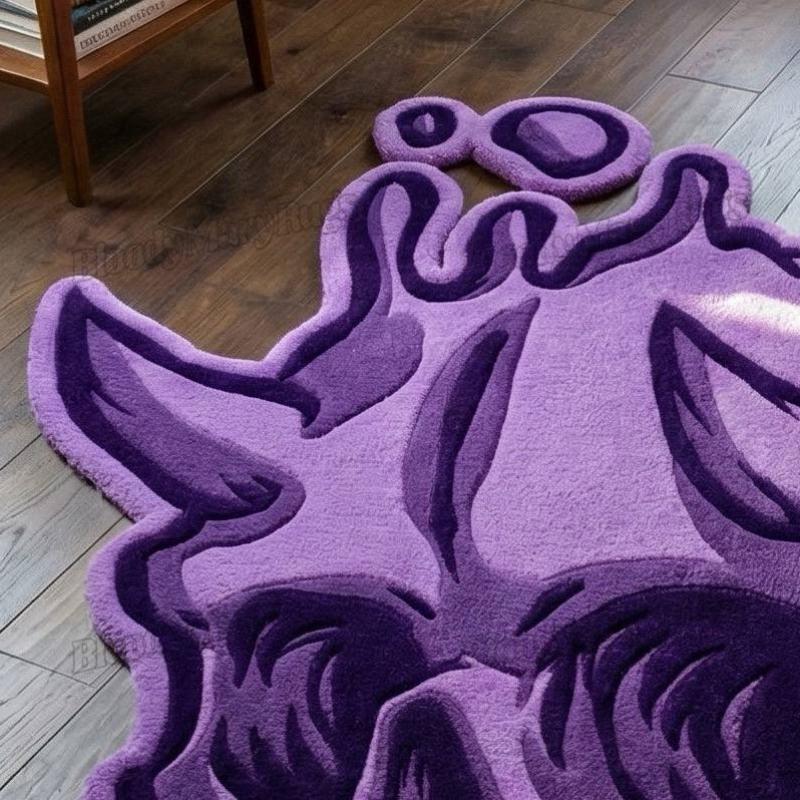 Purple Melting Skull Rug