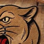Hand-Knotted Cougar Panther Head Rug