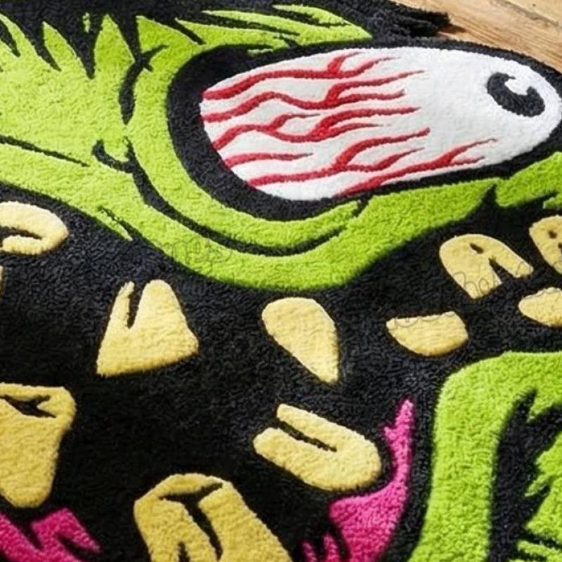 Hand-Tufted Zombie Face Rug