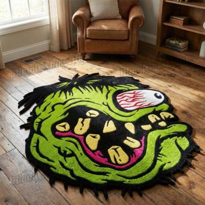Hand-Tufted Zombie Face Rug