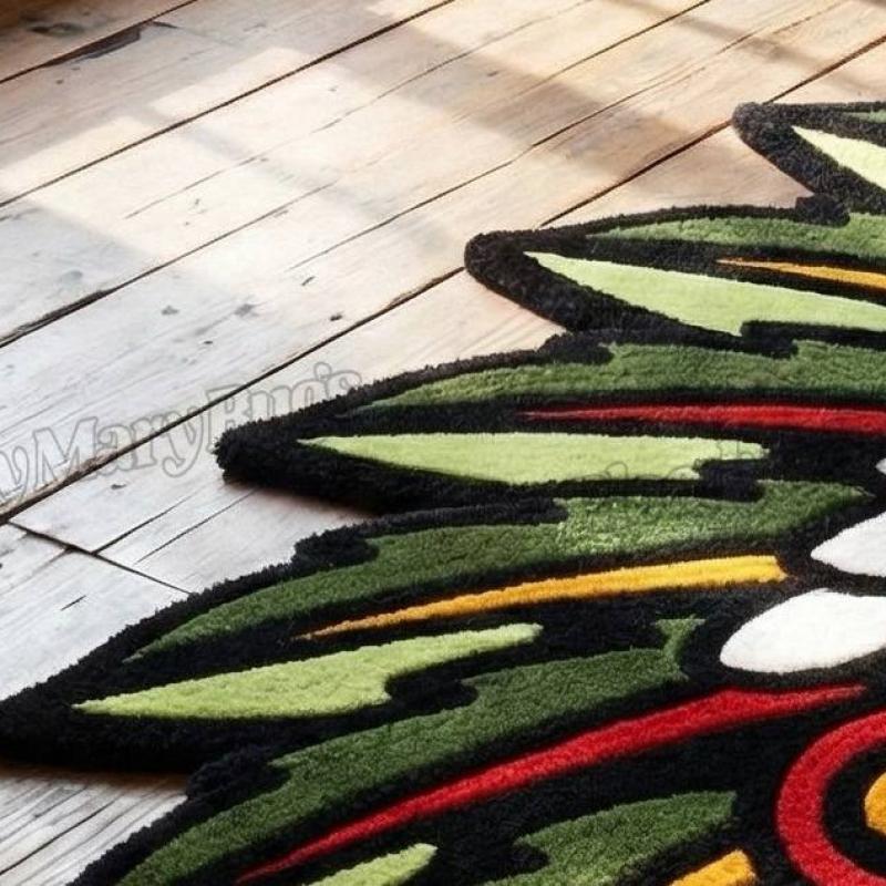 Tribal Skull Chief Tufted Rug