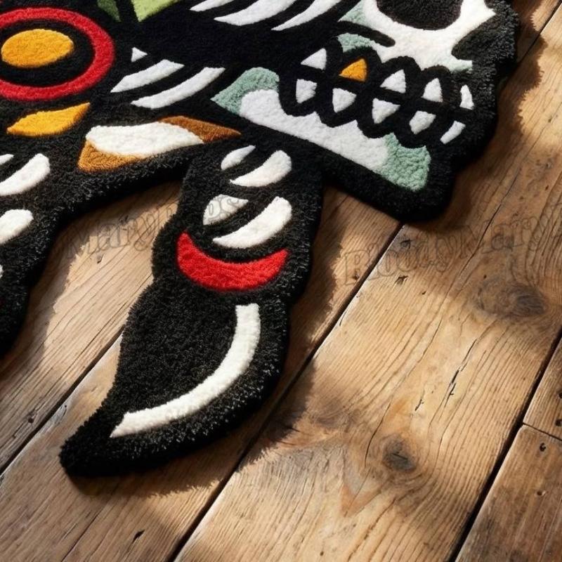 Tribal Skull Chief Tufted Rug