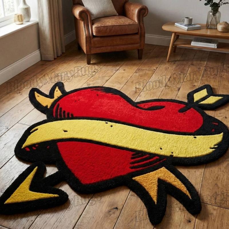 Heart Tattoo Rug