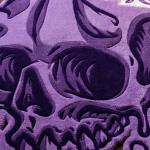 Purple Melting Skull Rug