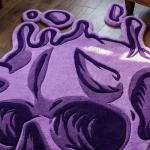 Purple Melting Skull Rug