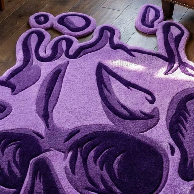 Purple Melting Skull Rug