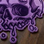 Purple Melting Skull Rug