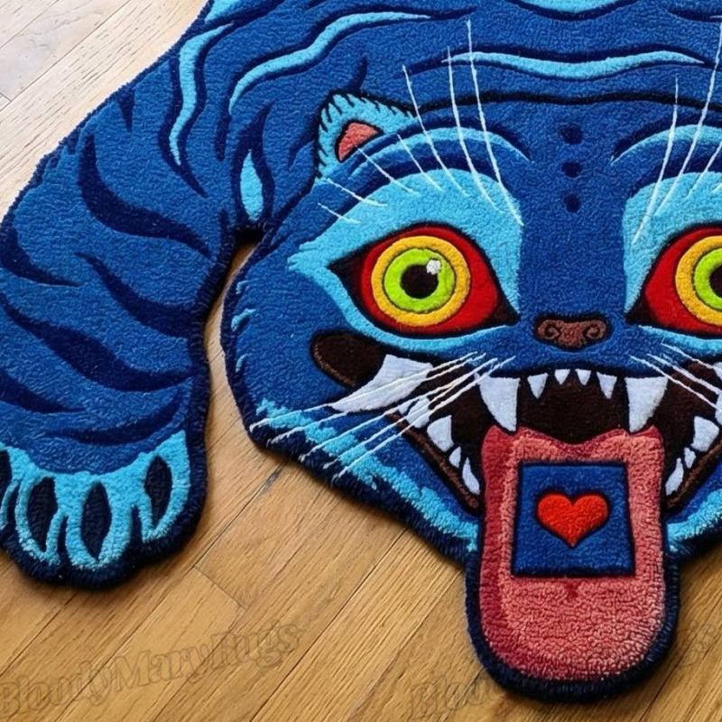 Blue Tiger Spirit Rug
