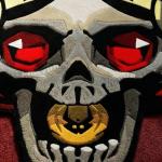 Ember Laurel Skull Round Rug