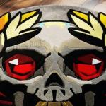 Ember Laurel Skull Round Rug