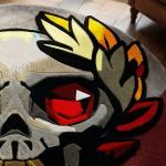 Ember Laurel Skull Round Rug
