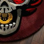 Ember Laurel Skull Round Rug