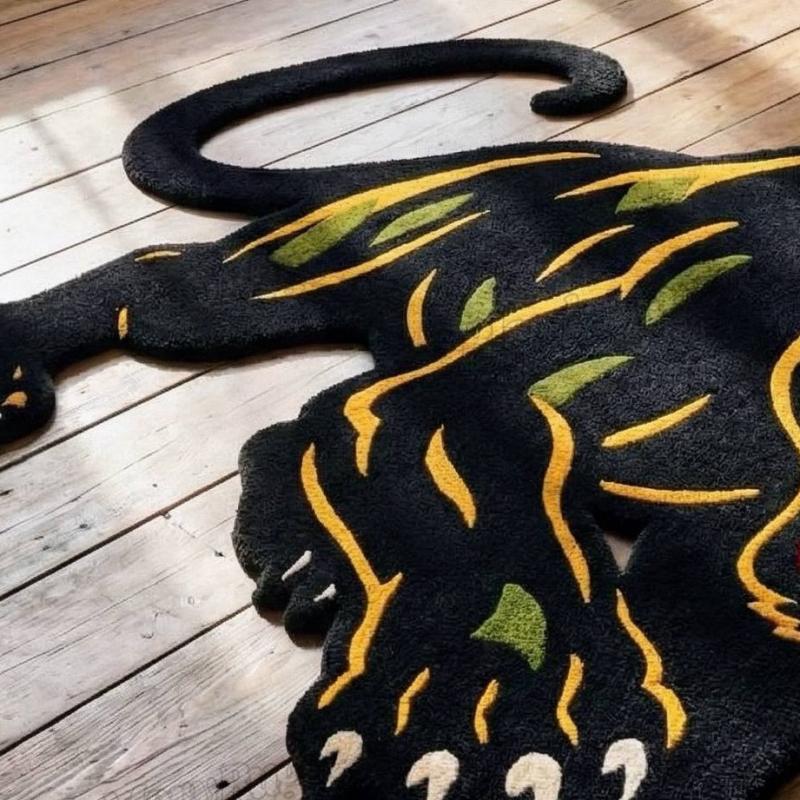 Black Panther Hand-Knotted Rug- Wakanda Forever X