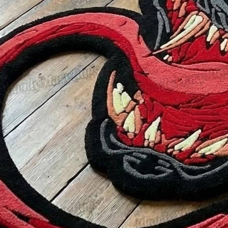 Ember Laurel Skull  Rug