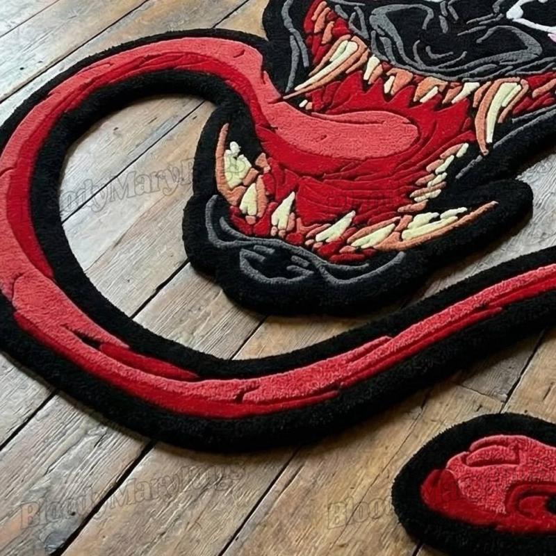 Ember Laurel Skull  Rug