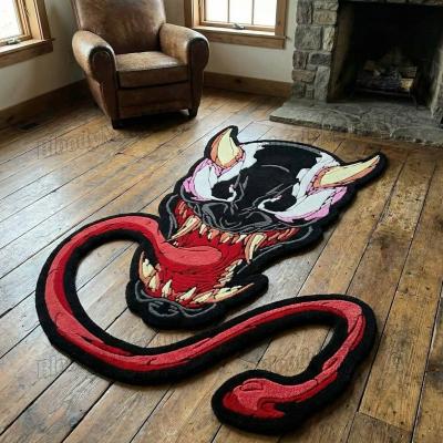 Ember Laurel Skull  Rug