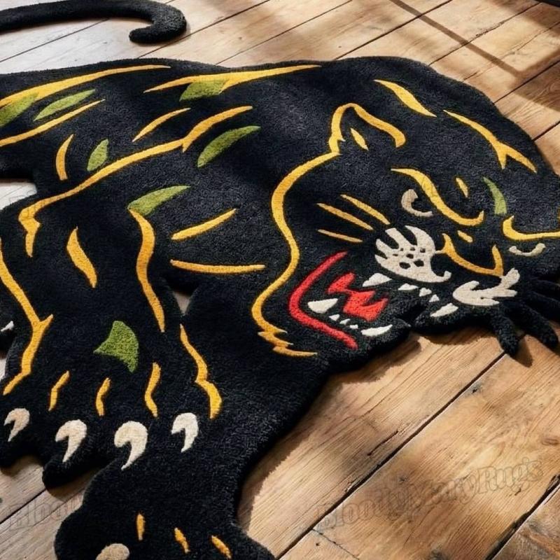 Black Panther Hand-Knotted Rug- Wakanda Forever X