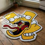 Crazy Cartoon Yellow Face Rug