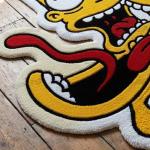 Crazy Cartoon Yellow Face Rug