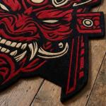 Japanese Oni Demon Mask Rug